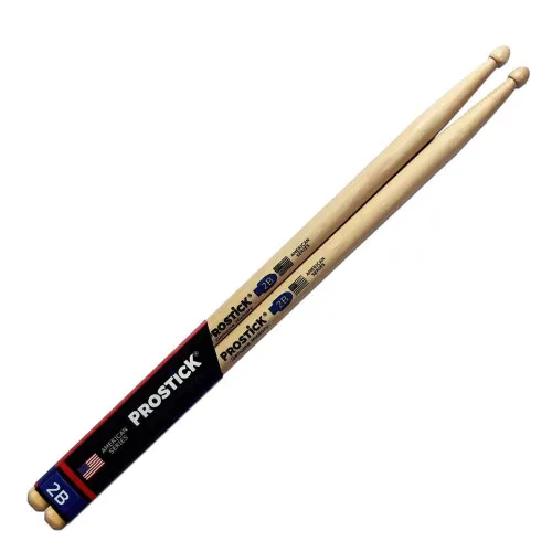 Baqueta Prostick-USA 2BH Ponta de Madeira Hickory Natural