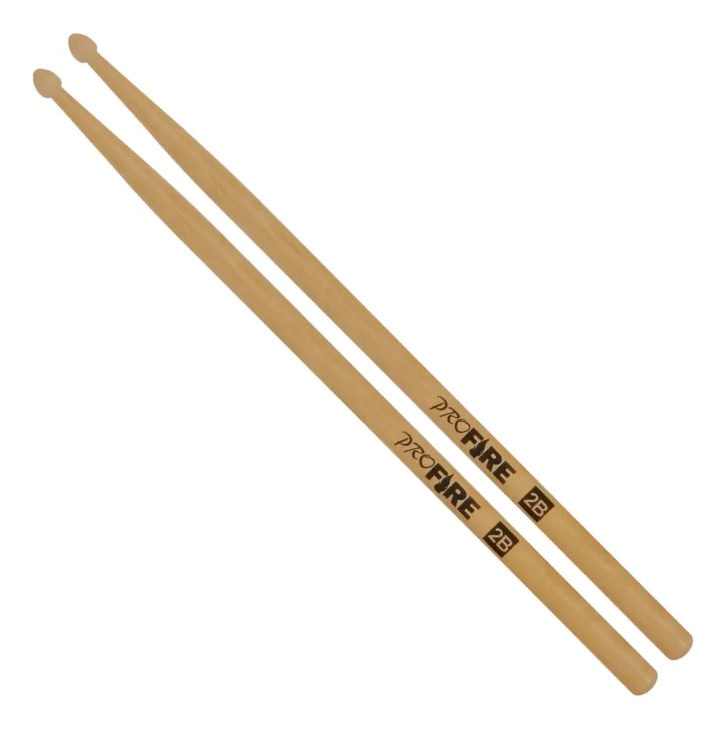 [25386] Baqueta Spanking 2B Ponta de Madeira Pro Fire Natural