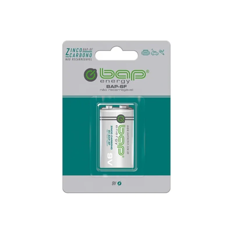 Bateria 9v Bap BAP6F Zinco Carbono