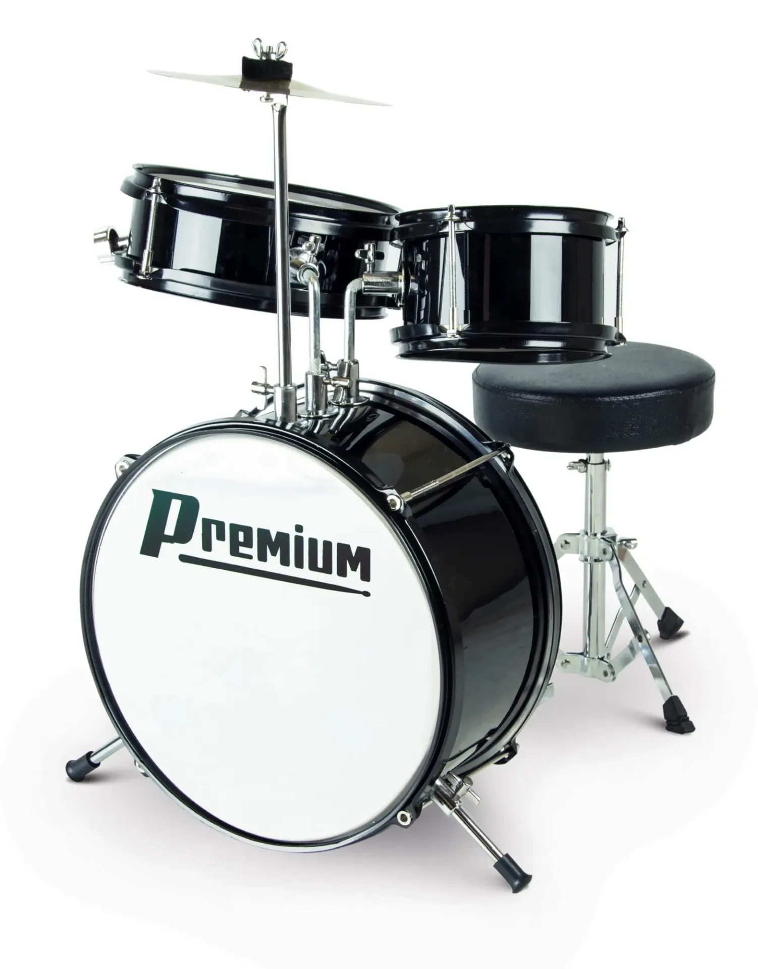 [25165] Bateria Acustica Premium DX10J Preto Junior Infantil