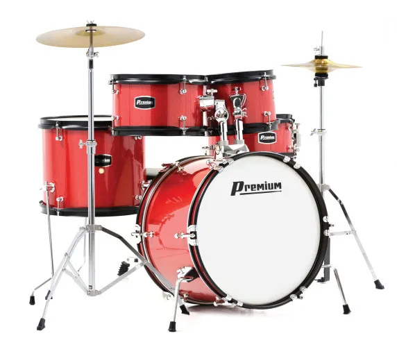 [24764] Bateria Acustica Premium DX45J Junior Vermelho