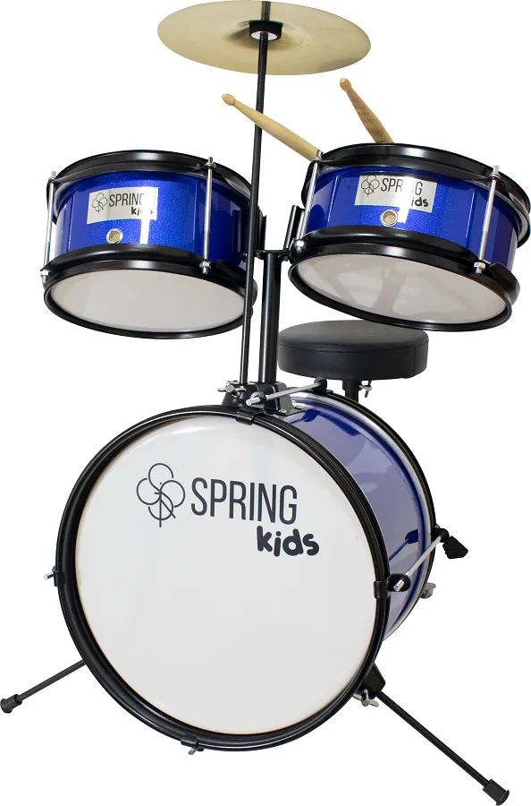 [25938] Bateria Acustica Spring Kids SPK15 Azul Infantil