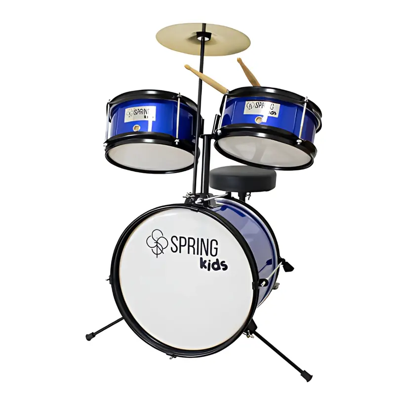Bateria Acustica Spring Kids SPK15 Azul Infantil
