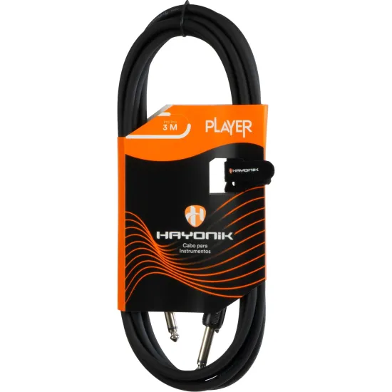 Cabo Hayonik P10xP10 3m Emborrachado Injetado Preto 81883