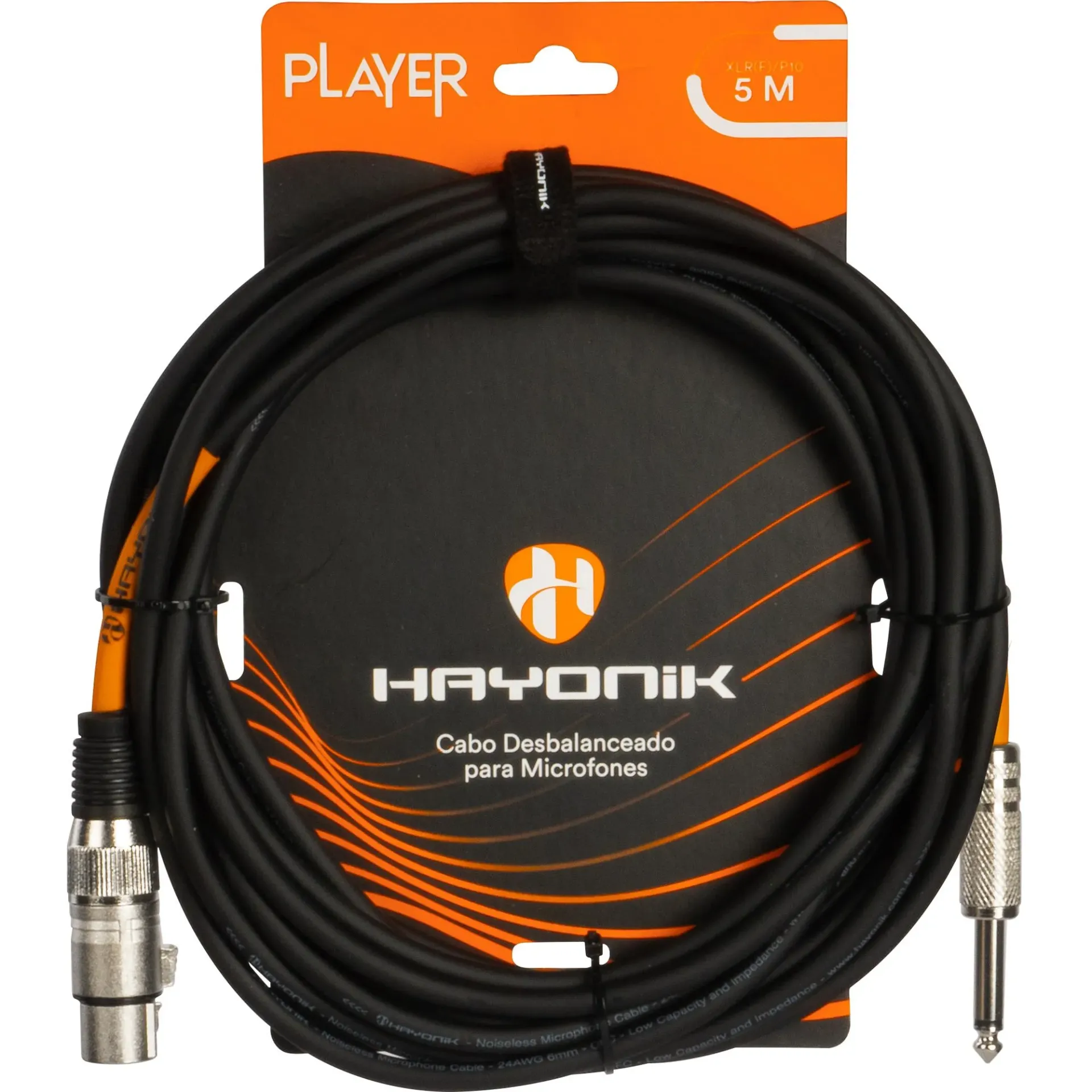 [25624] Cabo Hayonik XLRFxP10 5m Emborrachado Preto
