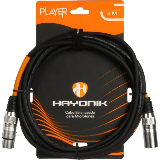 [26053] Cabo Hayonik XLRFxXLRM 3m Emborrachado Preto 81868