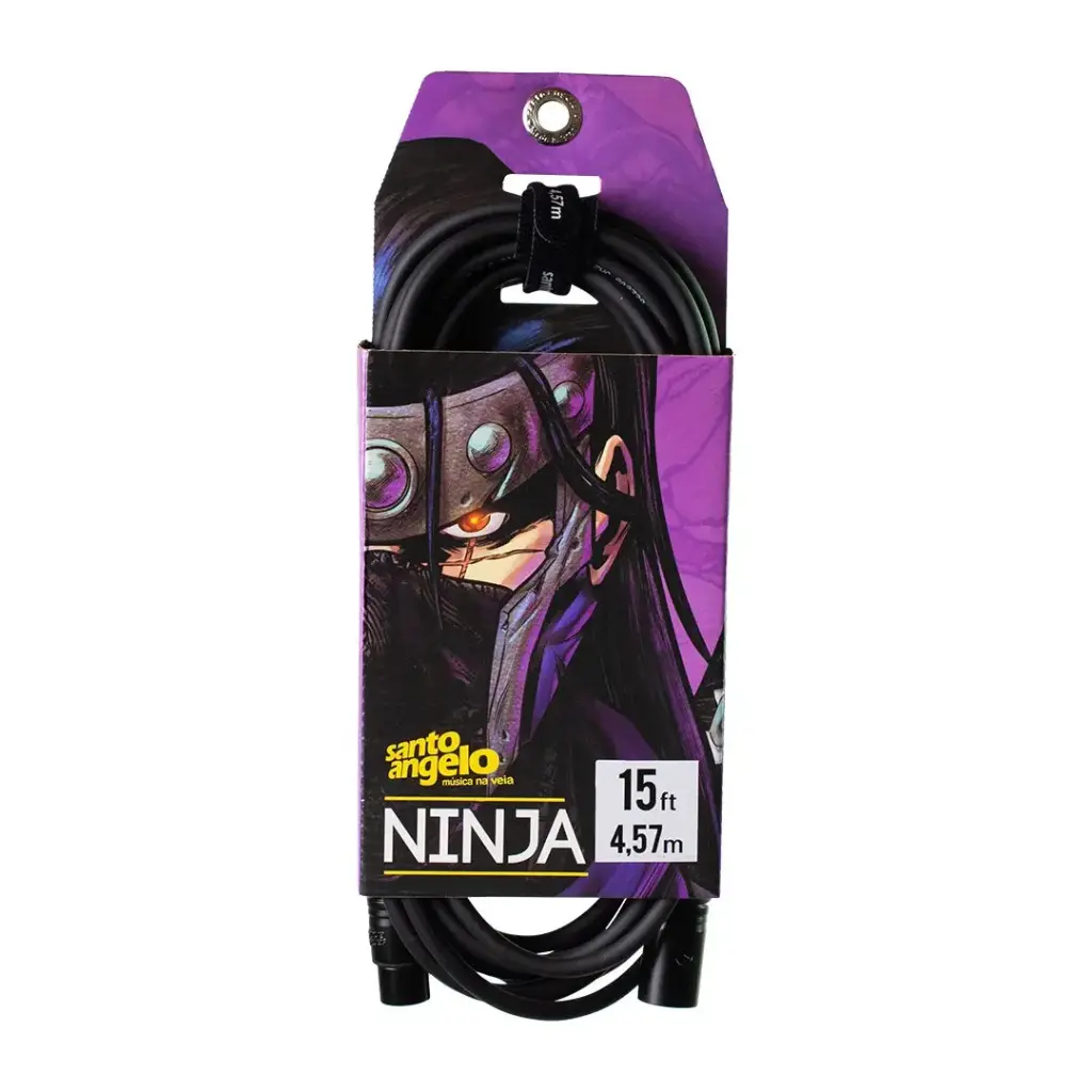 [20816] Cabo Santo Angelo XLRMxXLRF Ninja 15ft 4,57m Preto