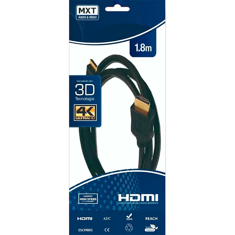 [25471] Cabo MXT Hdmi 1,8m 2.0 4K Ultra HD Com Filtro 8.1.356