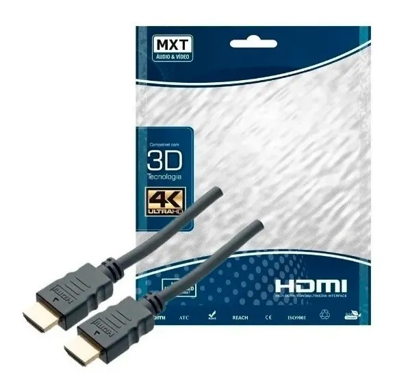 [25803] Cabo MXT Hdmi 1m 2.0 4K Ultra HD Com Filtro 8.1.353