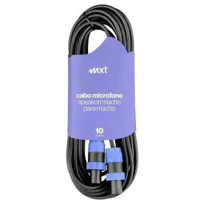[25272] Cabo MXT Speakon Macho x Speakon Macho 10 Metros Preto