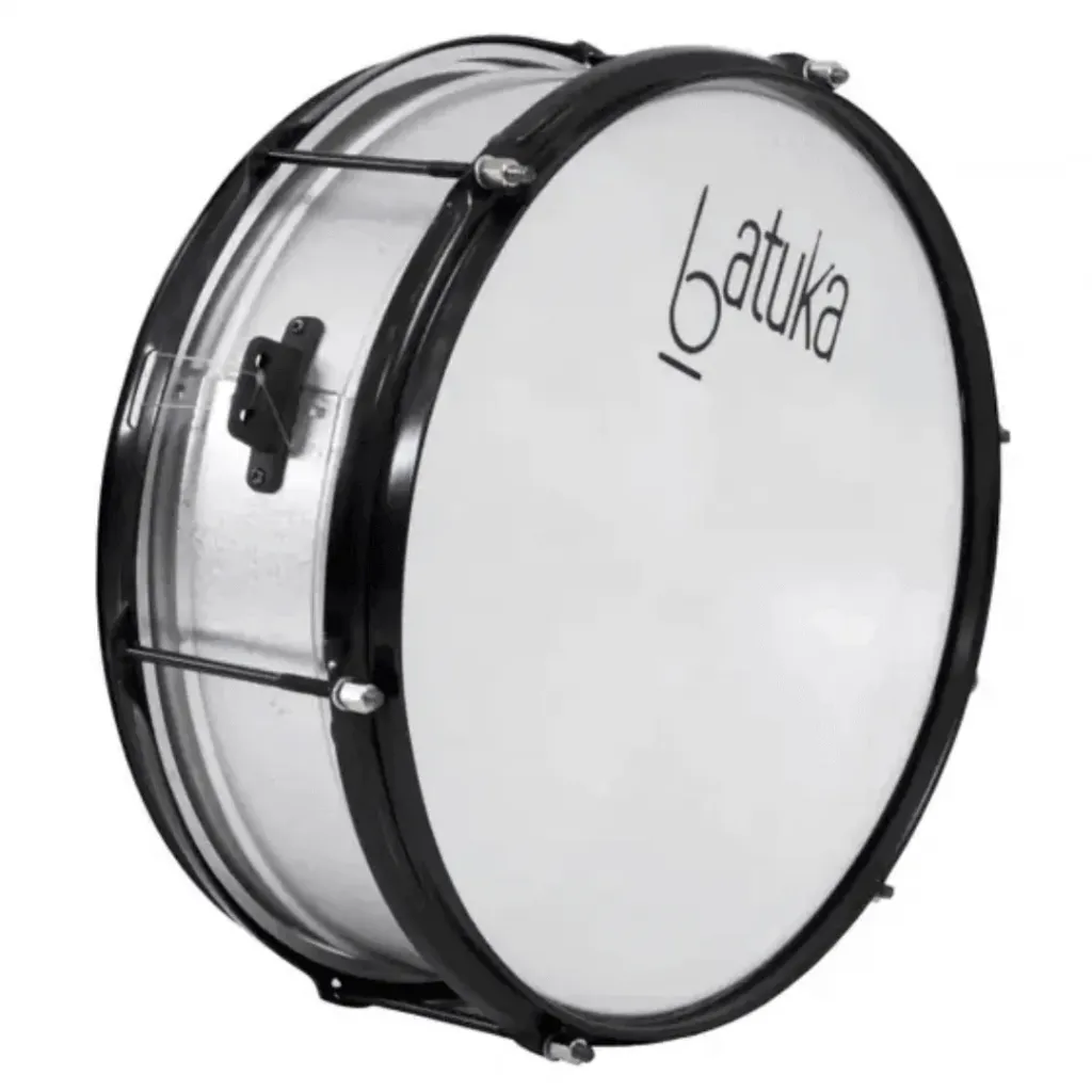 Caixa Repique Luen Batuka 15x14 Alumisteel 6 Afinaçoes Aro Chapa Preto Pele Leitosa
