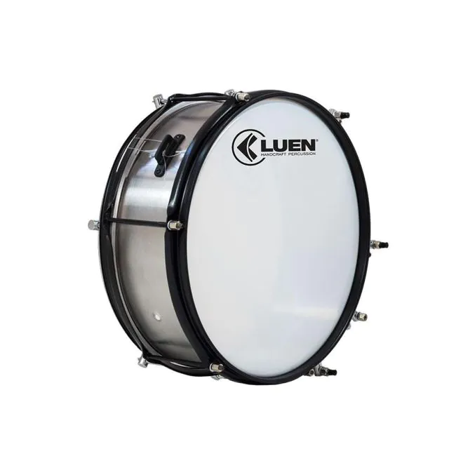 Caixa Repique Luen Batuka 10x14 Alumisteel 6 Afinações Aro Chapa Preto Pele Leitosa