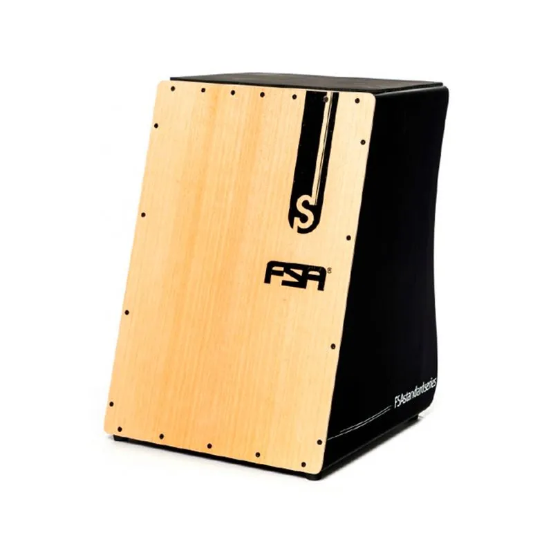 Cajon FSA Standard FS2501 Eletroacustico Captaçao Dupla Preto