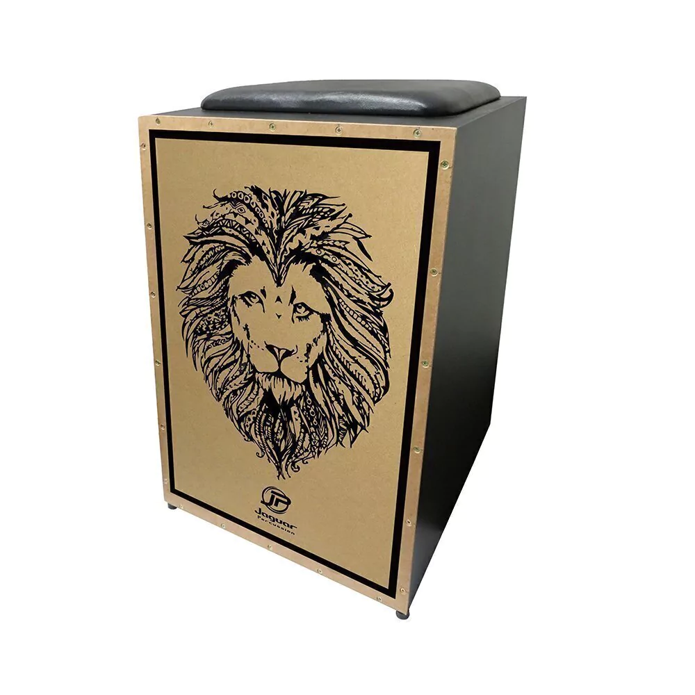 Cajon Jaguar Cj 1000 K2 PB Eletroacustico Inclinado Leao Scorpion Cor 019