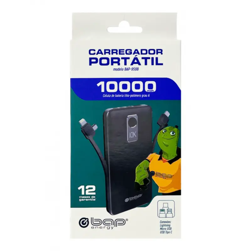 [25295] Carregador Bateria BAP-959P Portatil