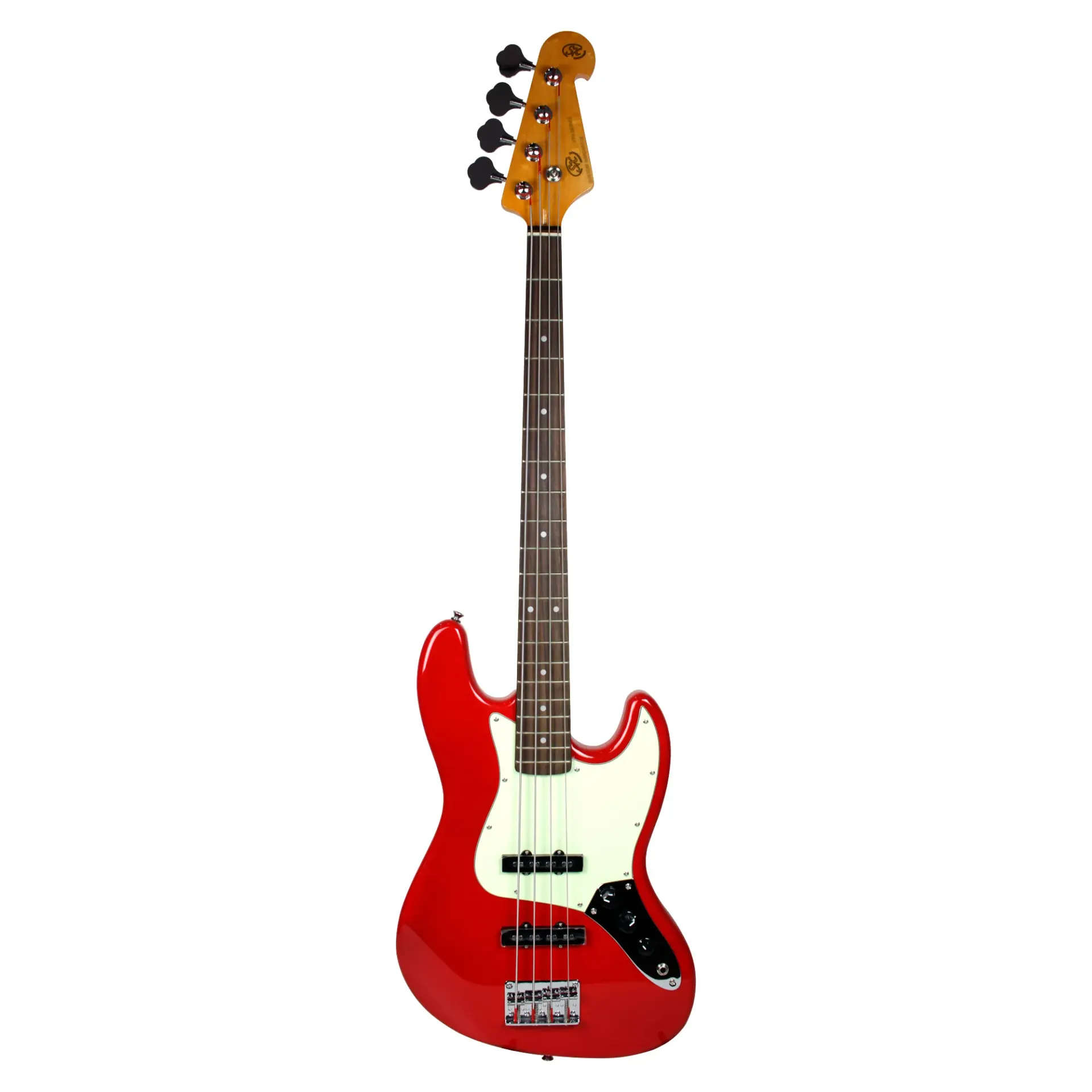 [25251] Contrabaixo SX SJB62 4 Cordas Passivo Jazz Bass Vermelho Lpb Com Case