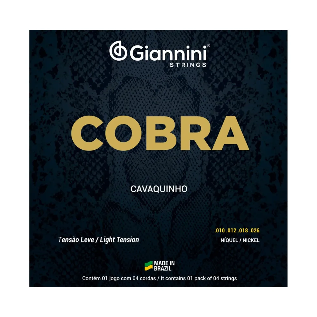 Encordoamento Cavaquinho Giannini Cobra GESCL Leve Niquel Bolinha
