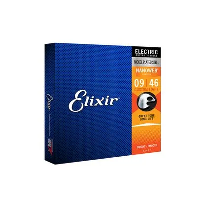 Encordoamento Guitarra Elixir Custom Light 009