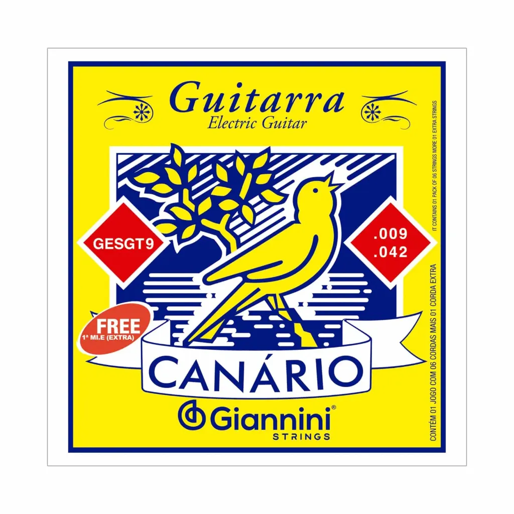 Encordoamento Guitarra Giannini Canario GESGT 09