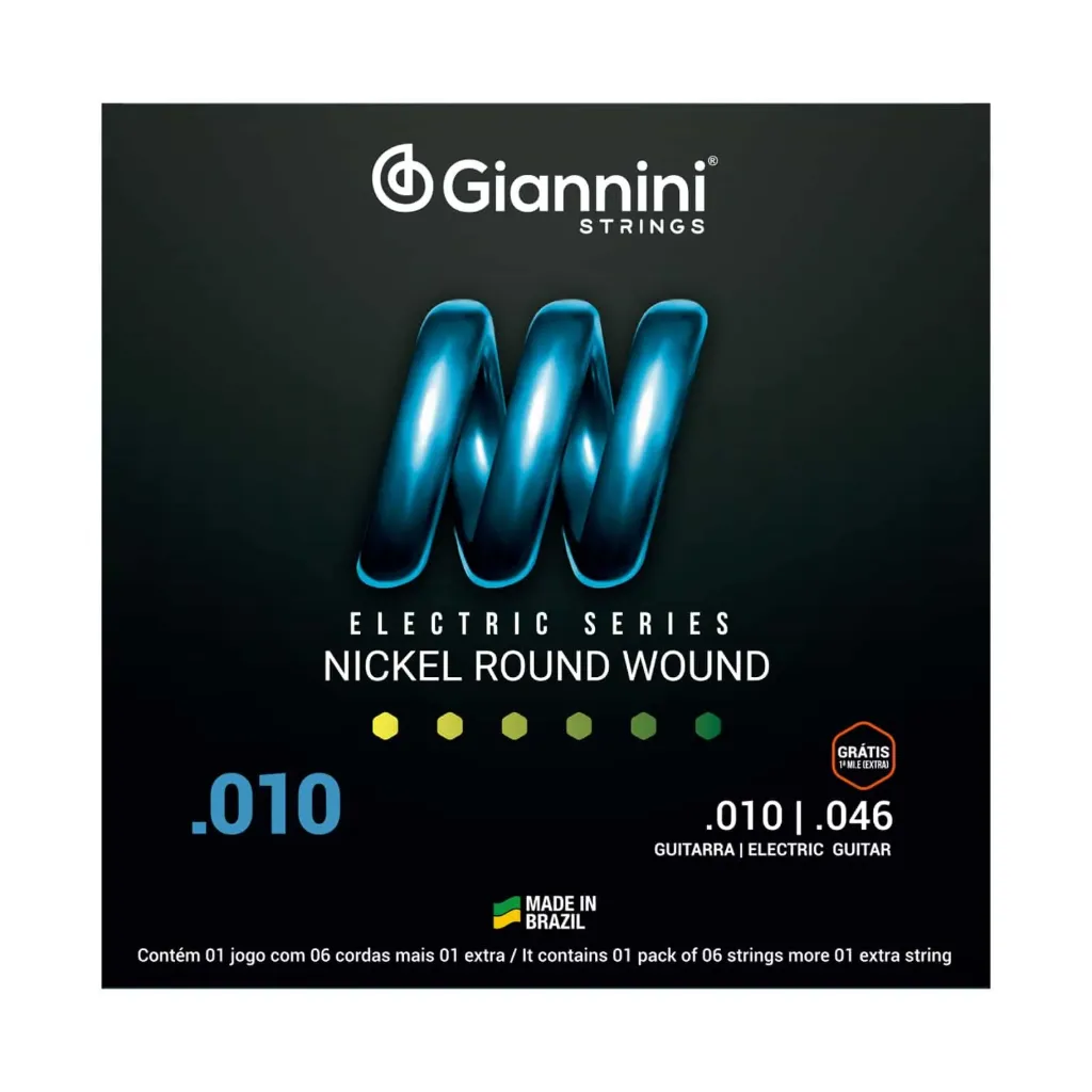 [12635] Encordoamento Guitarra Giannini GEEGST10 010 Niquel