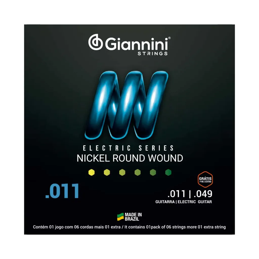 Encordoamento Guitarra Giannini GEEGST11 011 Niquel  Mi Extra