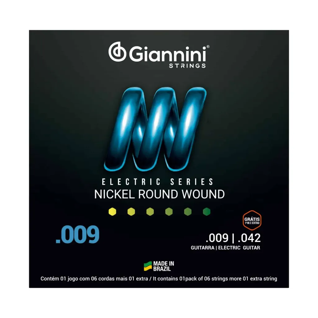 Encordoamento Guitarra Giannini GEEGST9 09 Niquel  Mi Extra