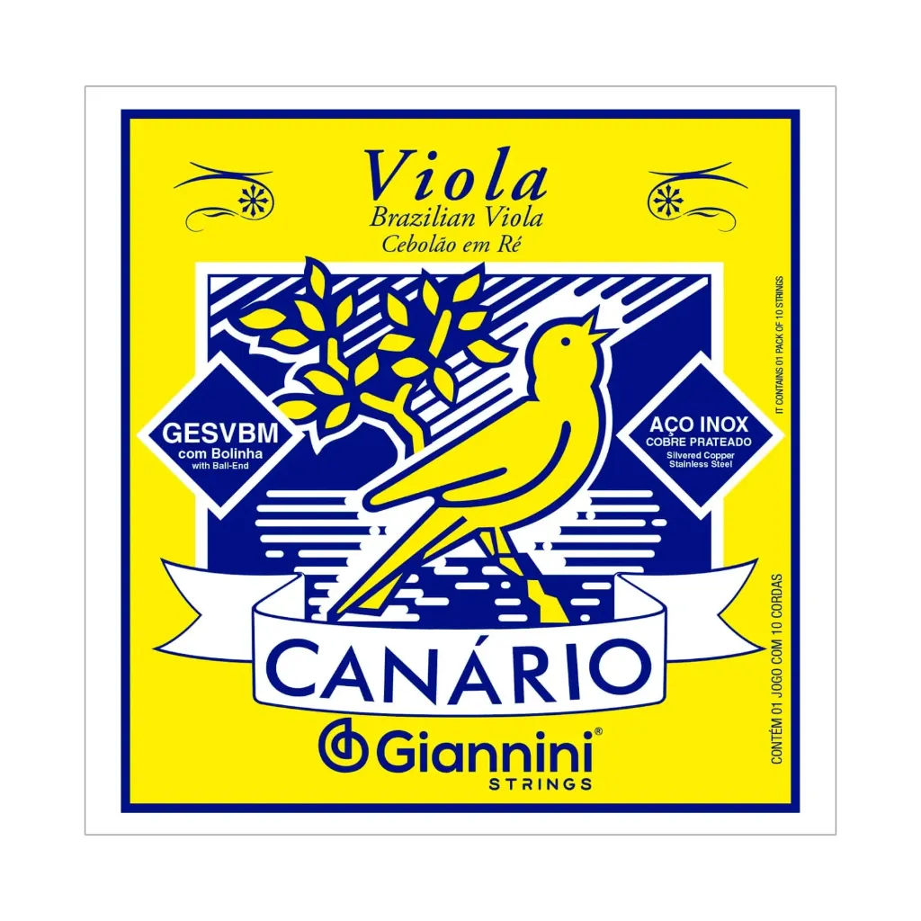 Encordoamento Viola Giannini Canario GESVB Media Com Bolinha