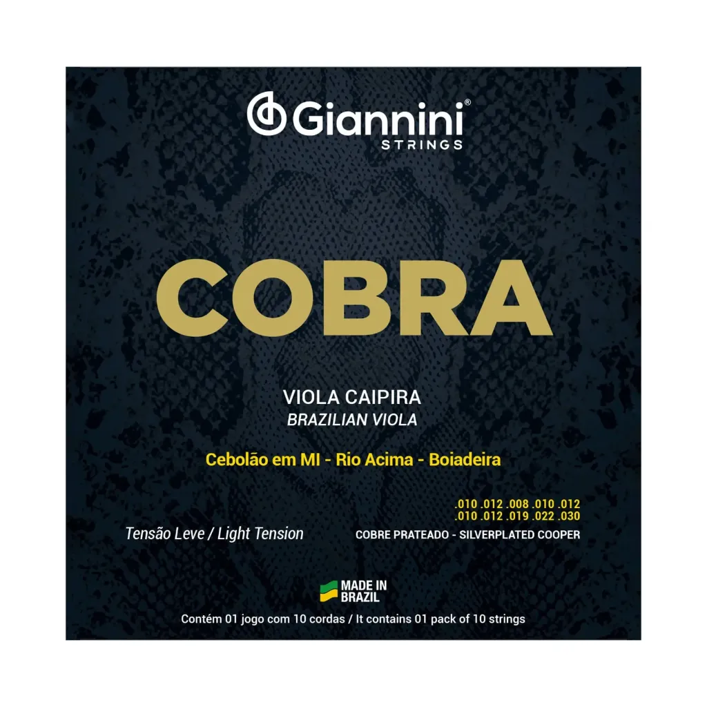 [14350] Encordoamento Viola Giannini Cobra GESVL Mi Leve Cobre Prateado