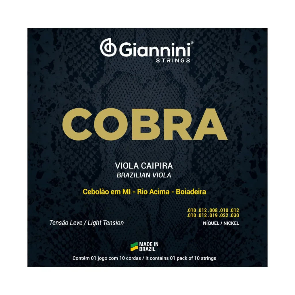 Encordoamento Viola Giannini Cobra GESVNL Mi Leve Niquel