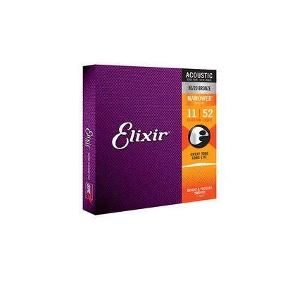 Encordoamento Violao Aço Elixir Custom Light 011 Nanoweb