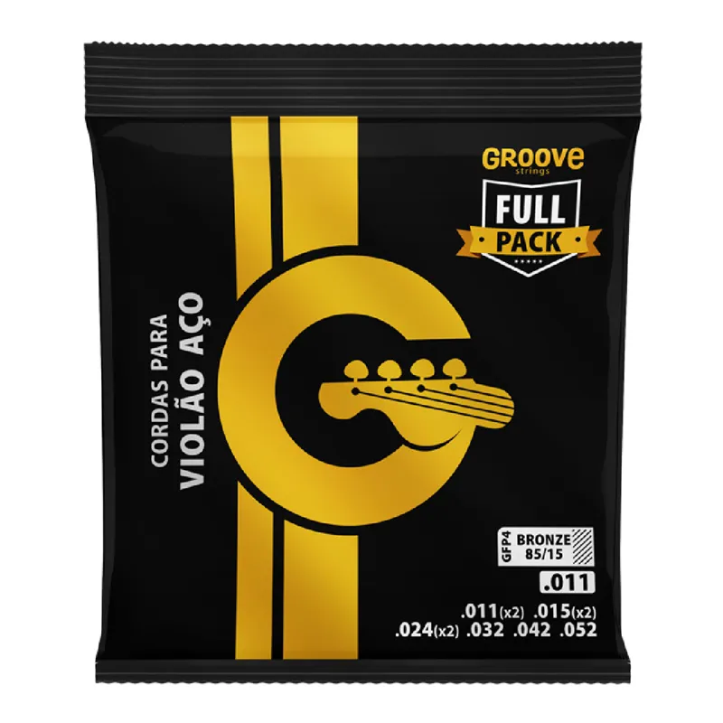 [25365] Encordoamento Violao Aço Groove GFP4 011 Fullpack