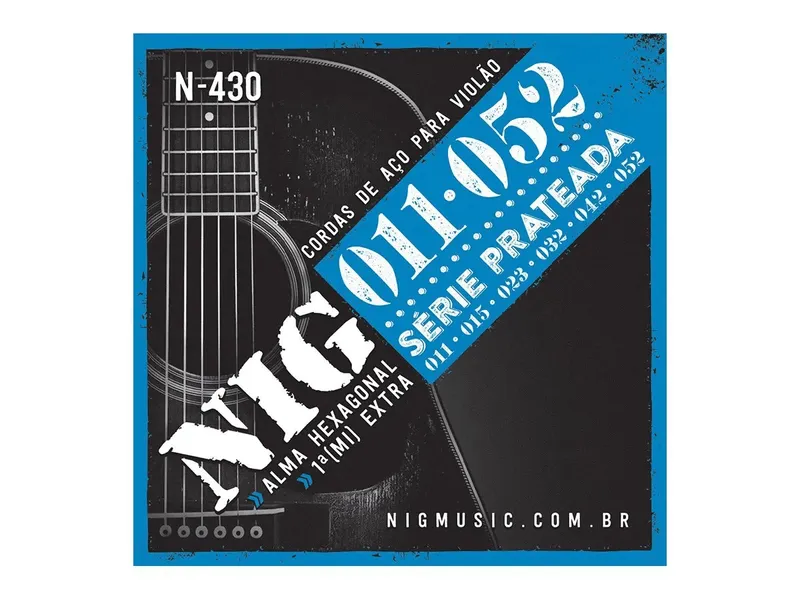 [8751] Encordoamento Violao Aço Nig N-430 011 1º Mi Extra