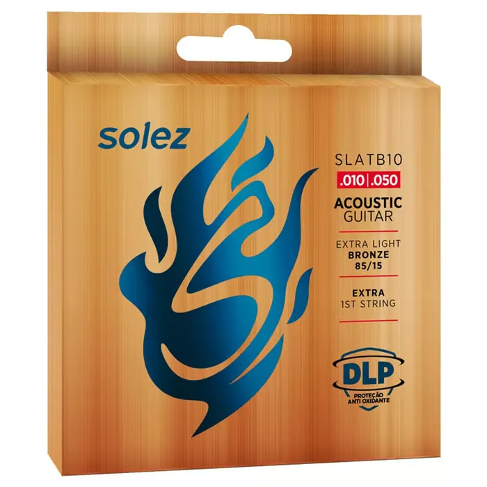 [24410] Encordoamento Violao Aço Solez SLATB10 Bronze 010