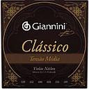 [12638] Encordoamento Violao Nylon Giannini Classico GENWPM Tensao Media