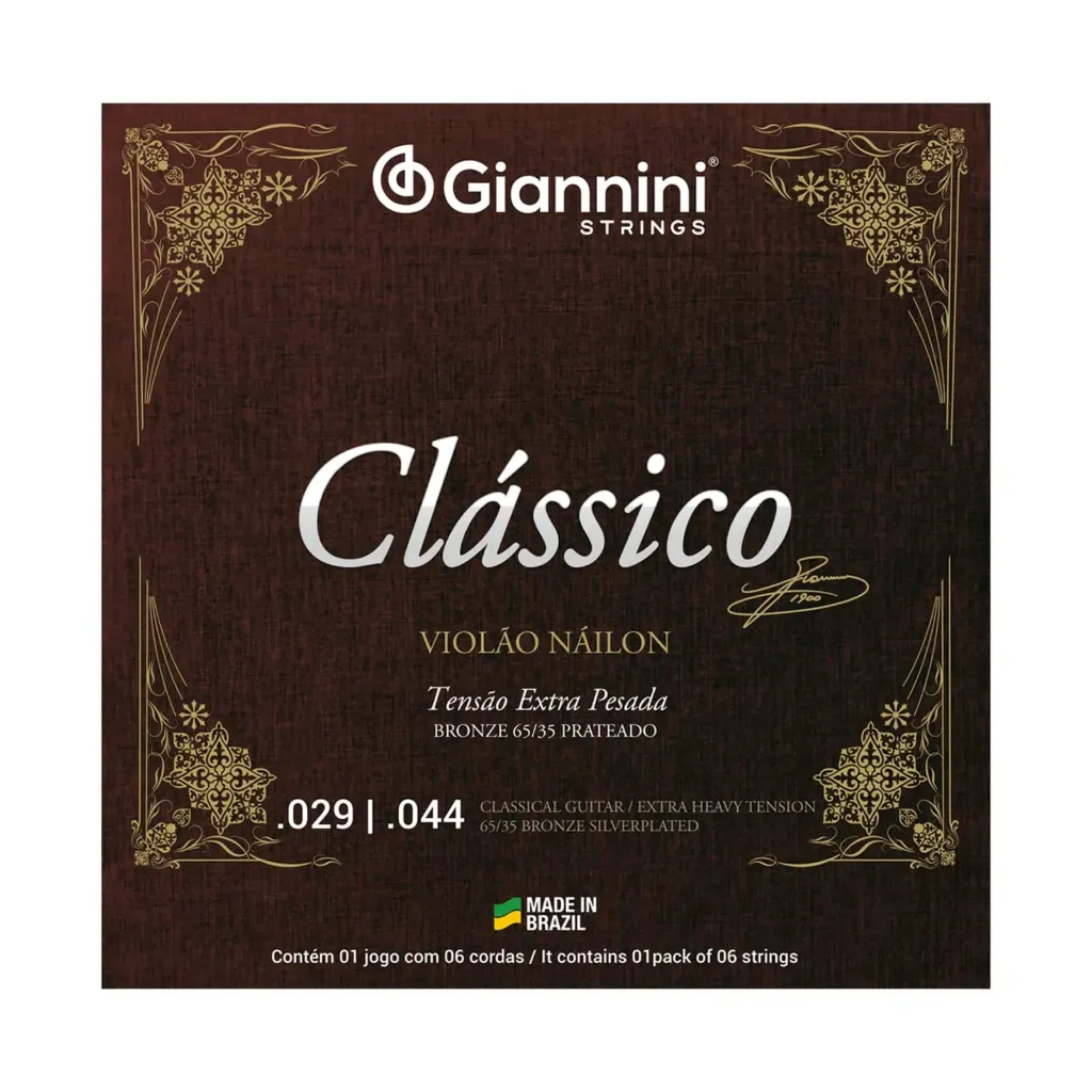 Encordoamento Violao Nylon Giannini Classico GENWXPA Extra Pesada