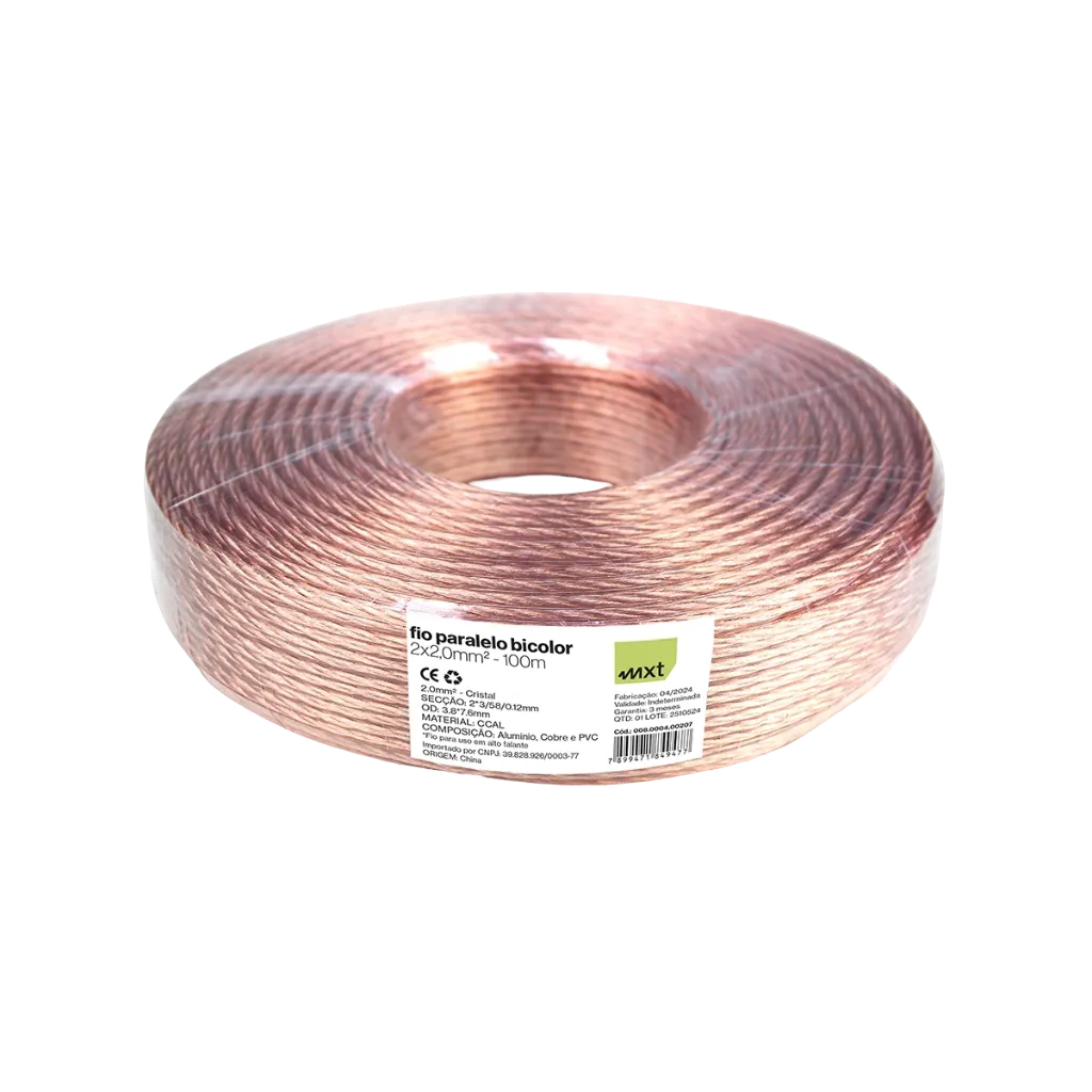 [25919] Fio Bic MXT 2x1,5mm Cristal Paralelo 8.4.206