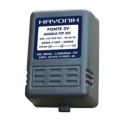 [5705] Fonte Hayonik 3V 500ma Ftp305 P4