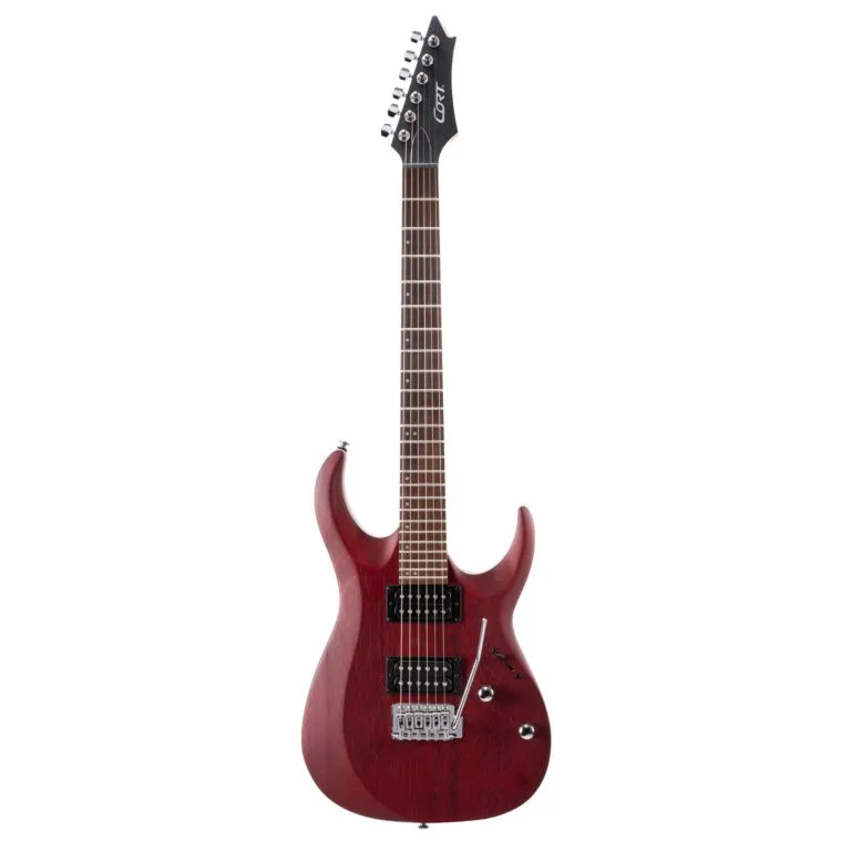 [26085] Guitarra Cort X100 OPBC Strato Open Pore Black Cherry