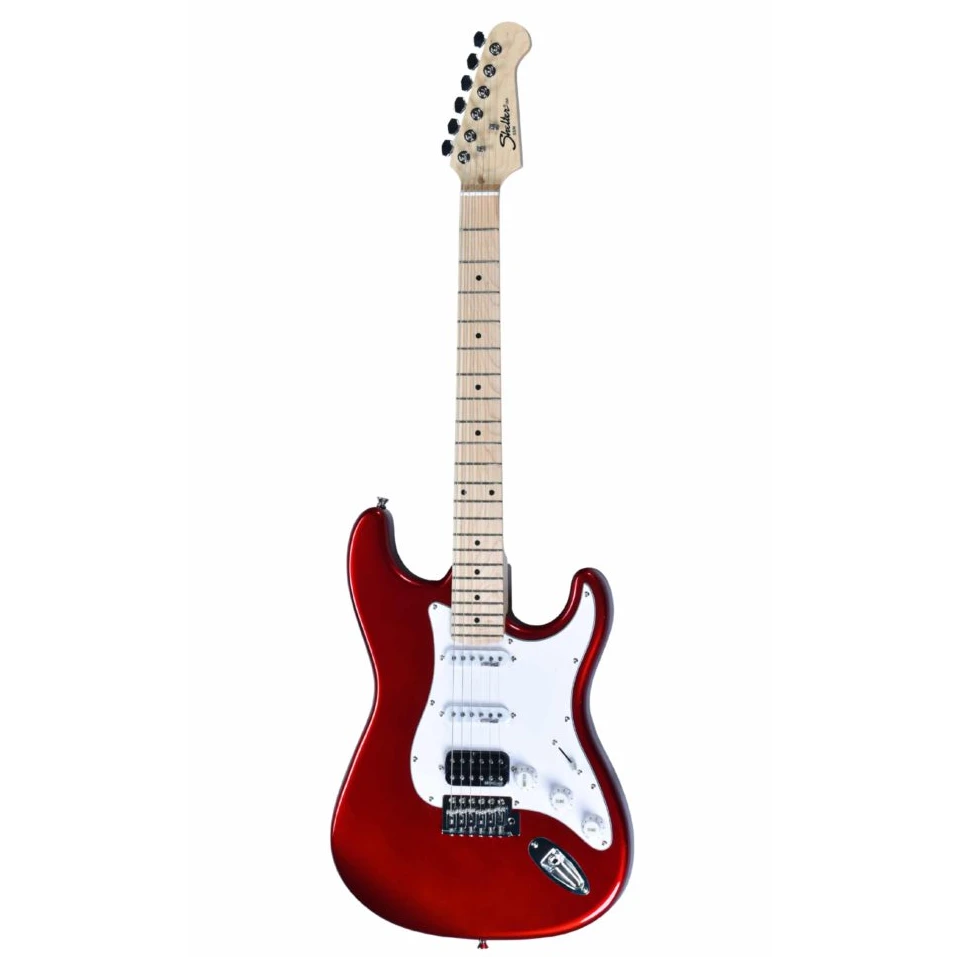 Guitarra Shelter SSW-CAB Stratocaster Basswood HSS Vermelha Captador Wilkinson