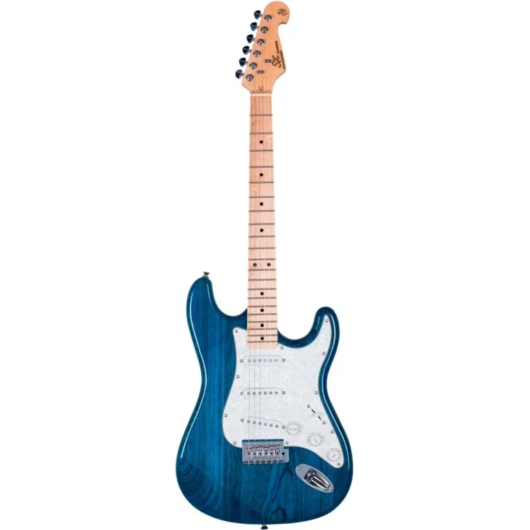 [25197] Guitarra SX SSTASH Vintage TBU Stratocaster Trans Blue