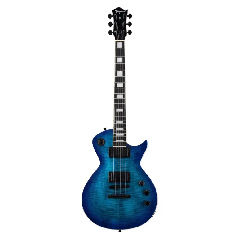 [26332] Guitarra Tagima Single Almach FL TBLB Les Paul Transparent blue
