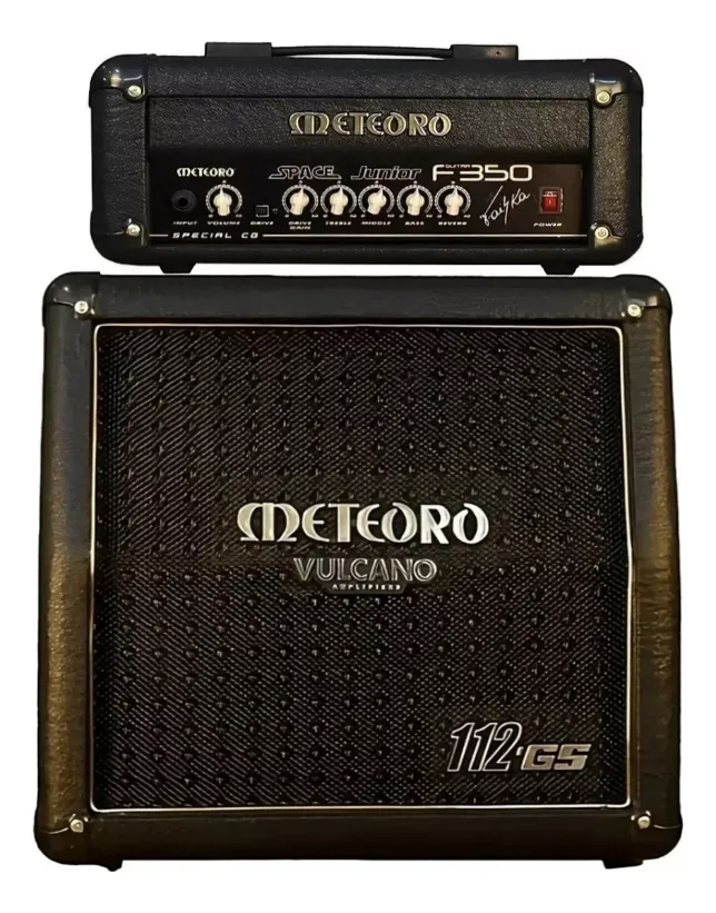 Kit Amplificador de Guitarra Meteoro Cabeçote F-350G + Caixa Meteoro Vulcano 112GS