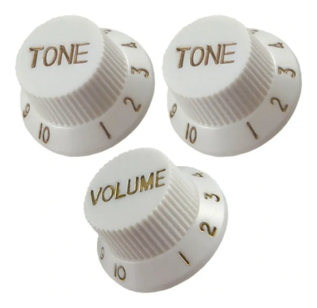 [20766] Knob Guitarra Strato Eletrika Ek1 Branca Kit 735