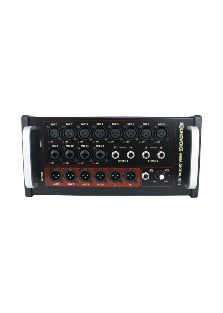 [25749] Mesa de Som Digital SoundVoice MD16 16 Canais USB  Phantom Power Efeitos
