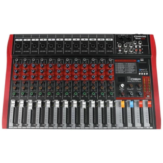[26154] Mesa de Som SoundVoice MR-122 Rubi 12 Canais USB Bluetooth Phantom Power Efeitos