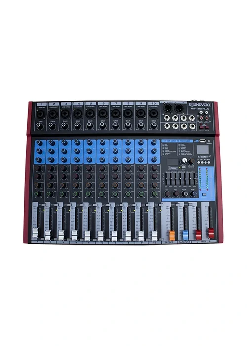 [25595] Mesa de Som SoundVoice MS102 Plus 10 Canais USB Bluetooth Phantom Power Efeitos