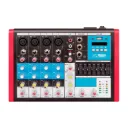 Mesa de Som SoundVoice MC6 EUX 6 Canais Com Interface USB Bluetooth Phantom Power Efeitos 