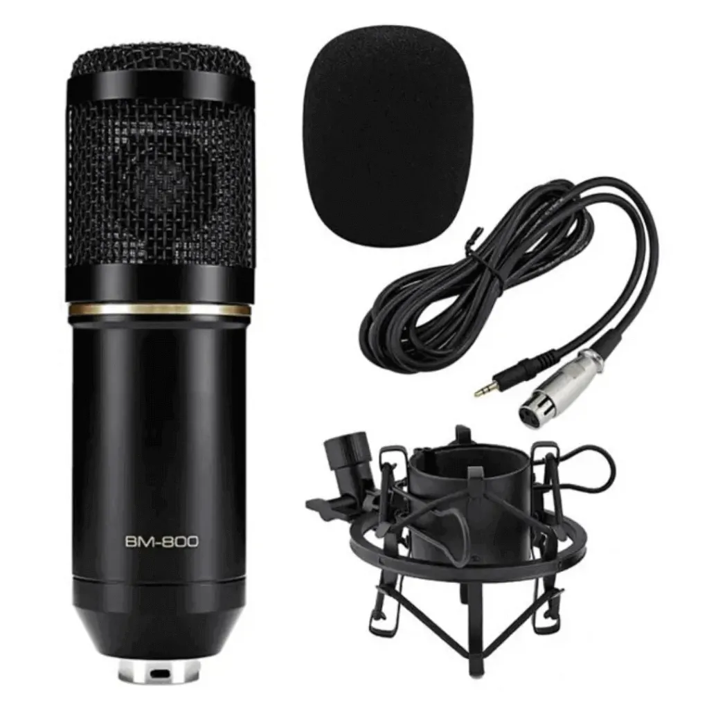 [24735] Microfone Com Fio SoundPro BM800 Condensador