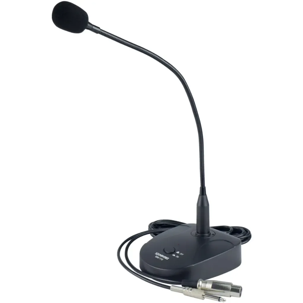 Microfone Com Fio SoundVoice MM-110 de Mesa Com Cabo
