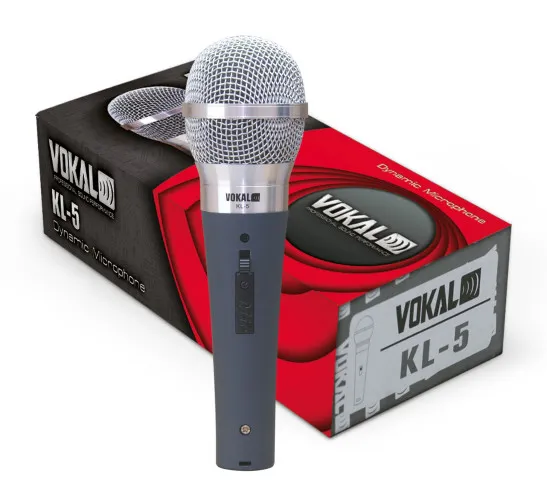 [12376] Microfone Com Fio Vokal Dynamic KL5 Preto